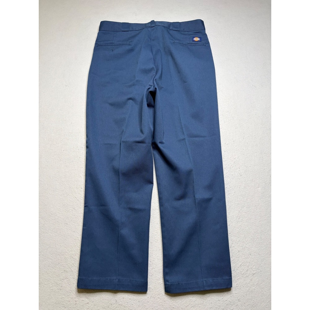 Dickies 874 Pants Mens 36x29 Navy Blue Vintage 90s Made in‎ USA Talon Zipper